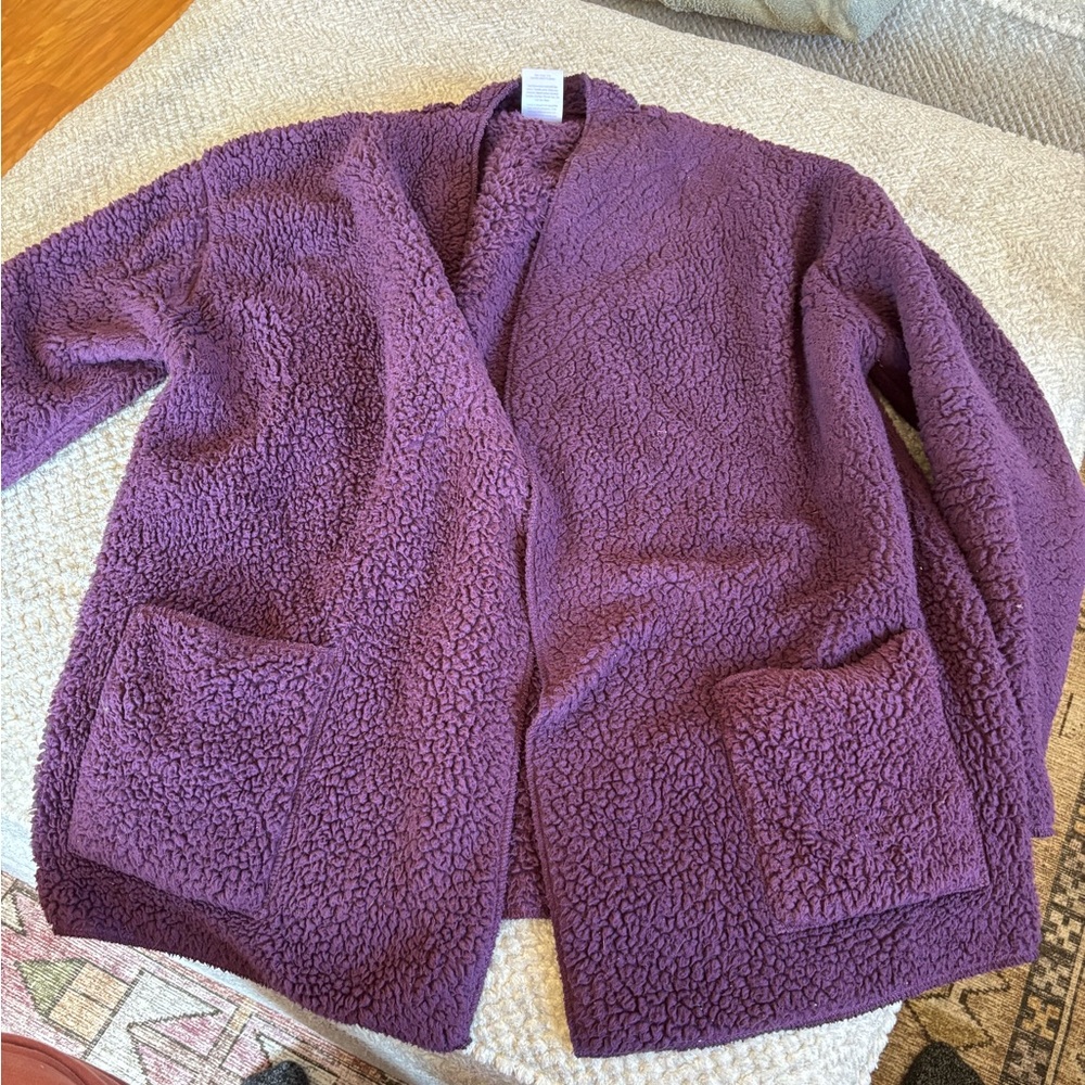 Purple Fuzzy Cardigan